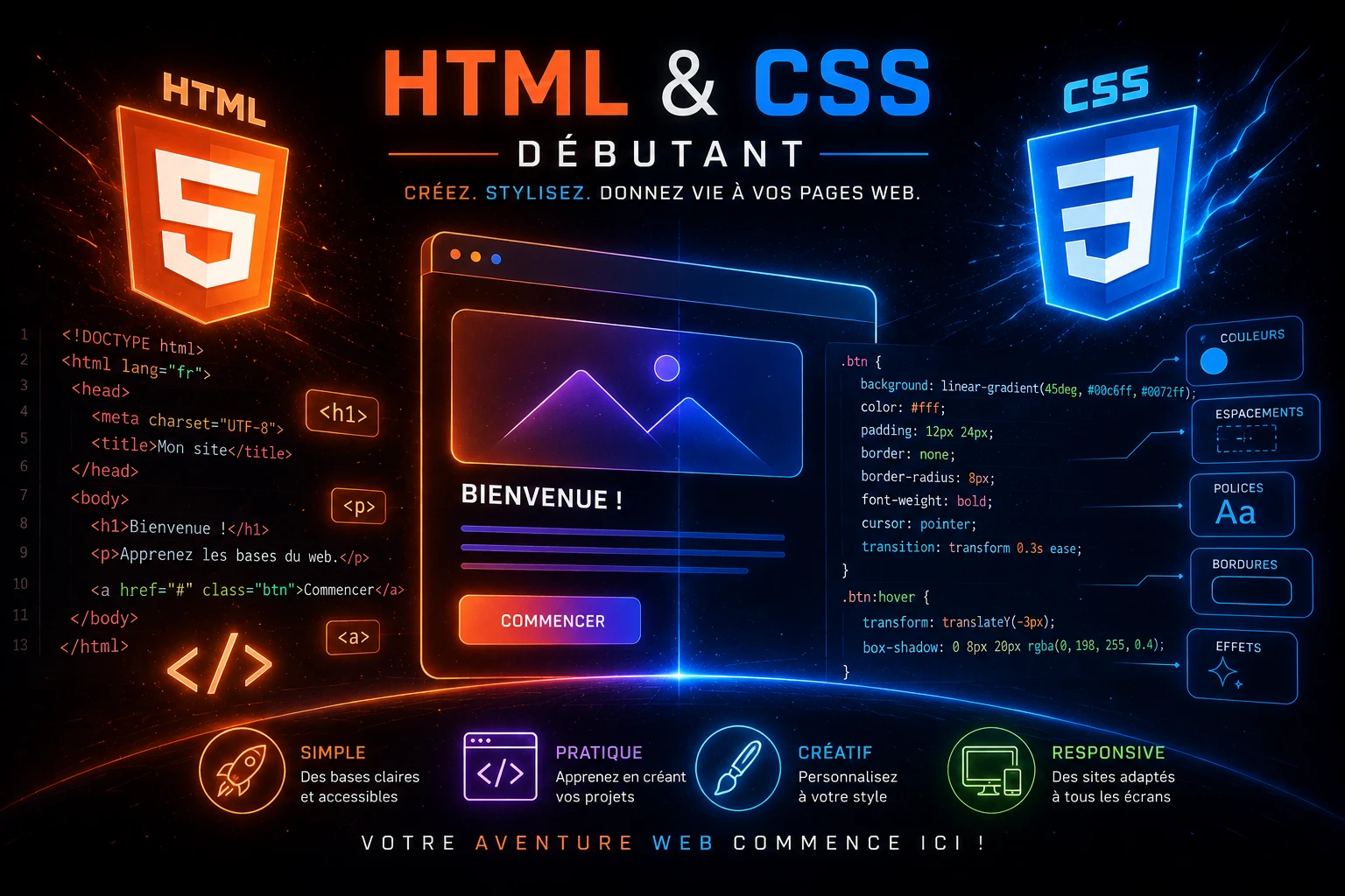 Cours débutant html et css